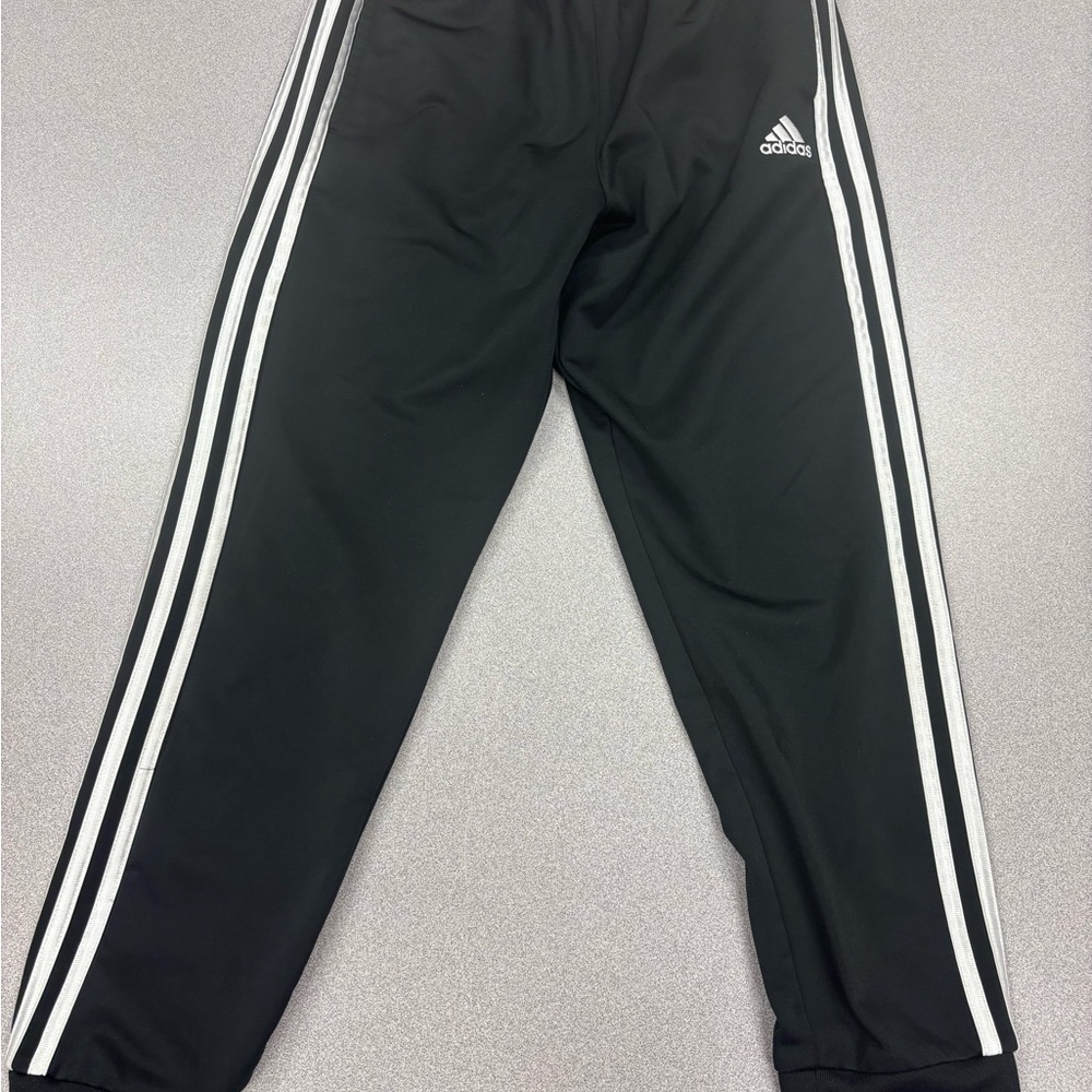 Adidas Kids Black Sweatpants with White Accents